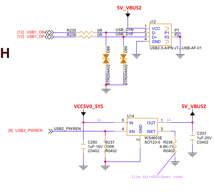 usb1 hardware PCB
